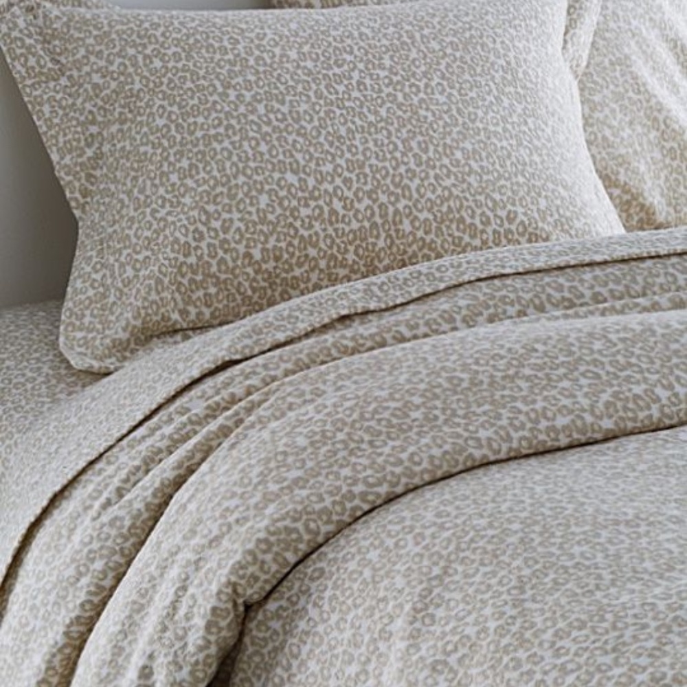 Garnet Hill Signature Leopard Flannel Bedding